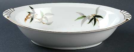 Black Bamboo 11" Oval Vegetable Bowl