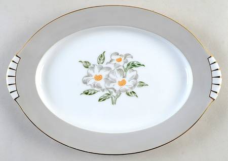 Dogwood 12" Oval Serving Platter