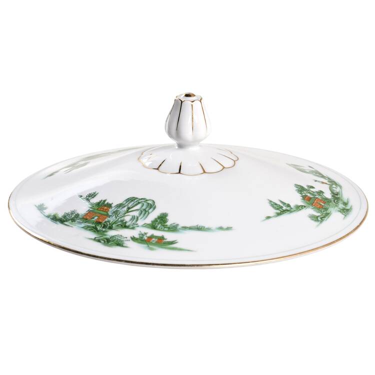 Green Willow Lid for Round Vegetable