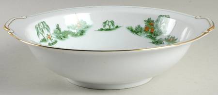 Green Willow 10" Round Vegetable Bowl