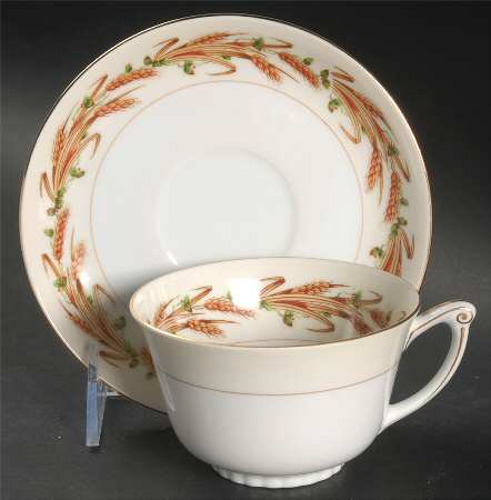 Harvest Footed Cup & Saucer Set