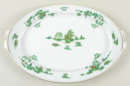 Manchu 17" Oval Handled Platter