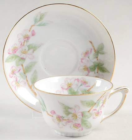 Mountain Cherry Footed Cup & Saucer Set