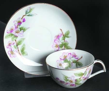 Mountain Cherry Flat Cup & Saucer Set