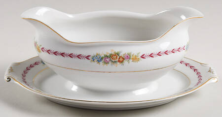 Oriole (No #) Gravy Boat with Attached Underplate
