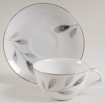 Oriental Pine Flat Cup & Saucer Set