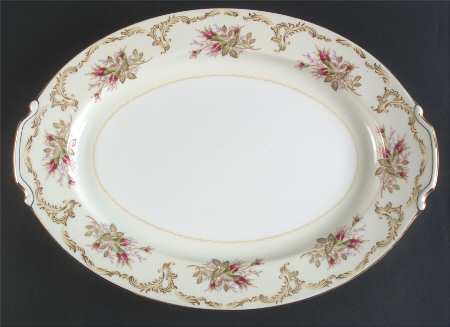 Rosebud 16" Oval Serving Platter