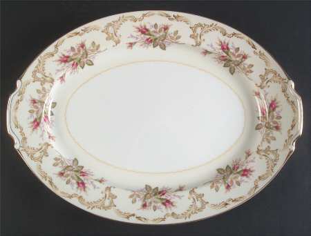 Rosebud 14" Oval Serving Platter