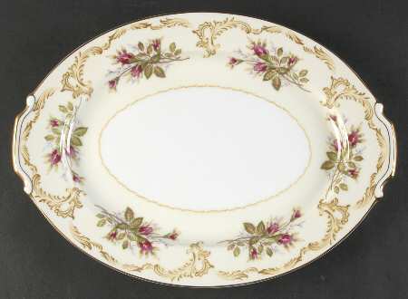 Rosebud 12" Oval Serving Platter