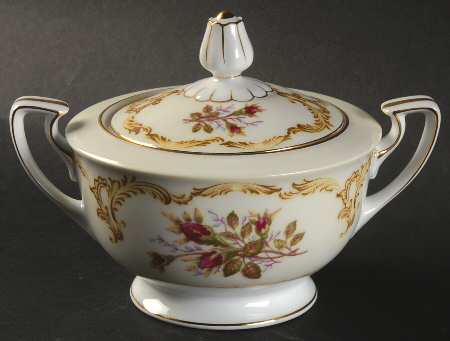 Rosebud Sugar Bowl & Lid
