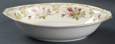 Rosebud 10" Oval Vegetable Bowl