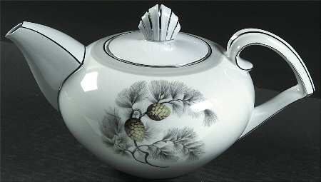 Silver Pine Teapot & Lid