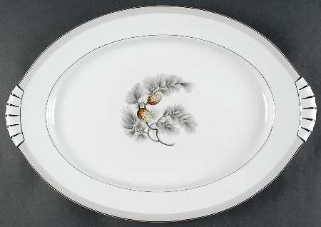 Silver Pine 17" Oval Serving Platter