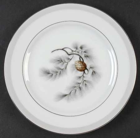 Silver Pine Bread & Butter Plate