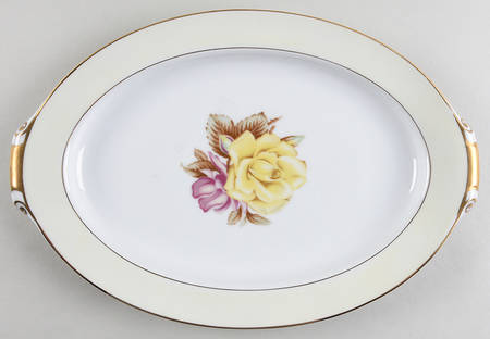 Yellow Rose 12" Oval Serving Platter