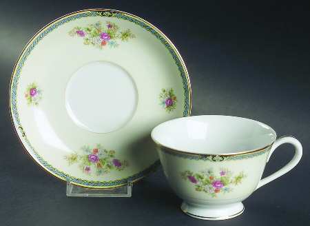 1850 Footed Cup & Saucer Set