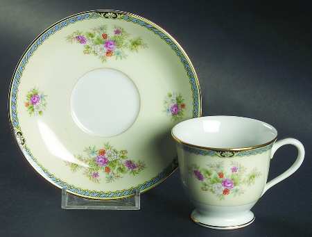 1850 Footed Demitasse Cup & Saucer Set