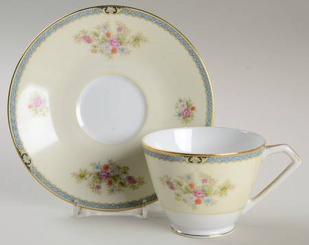 1850 Footed Cup & Saucer Set
