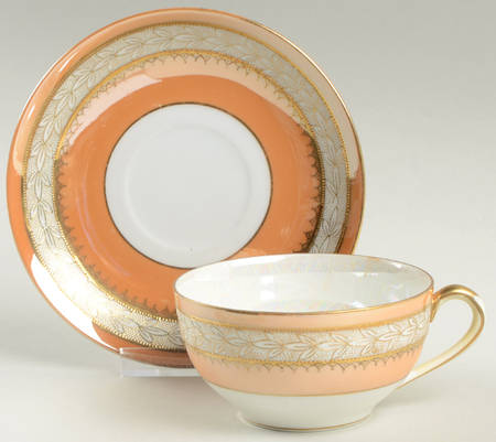 33900 Amber Flat Cup & Saucer Set
