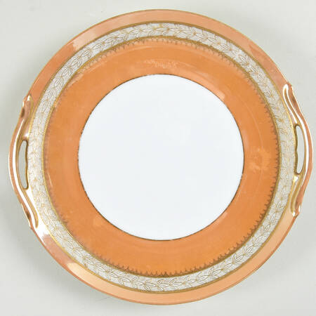 33900 Amber Handled Cake Plate