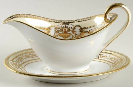 37532-77630 Individual Gravy Boat & Plate