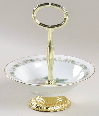 5029 6"-7" Handled Footed Nut Dish HC