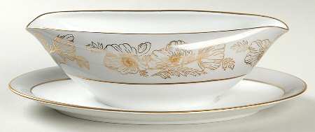 5489 Gravy Boat with Attached Underplate
