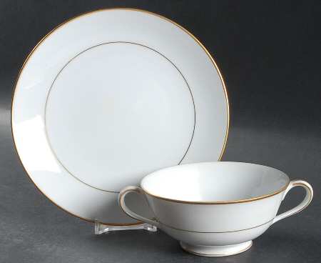7050 Footed Cream Soup Bowl & Saucer Set