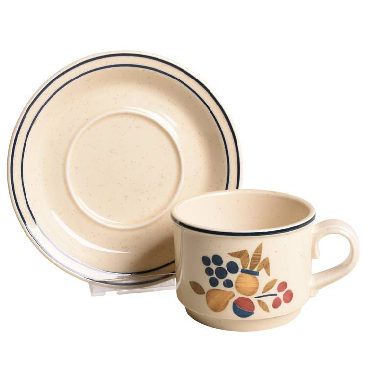 Abundance Flat Cup & Saucer Set