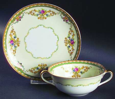 Acalon Flat Cream Soup Bowl & Saucer Set