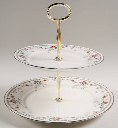 Adagio 6 5/8"-10"  2 Tiered Serving Tray (Dp, Sp) HC
