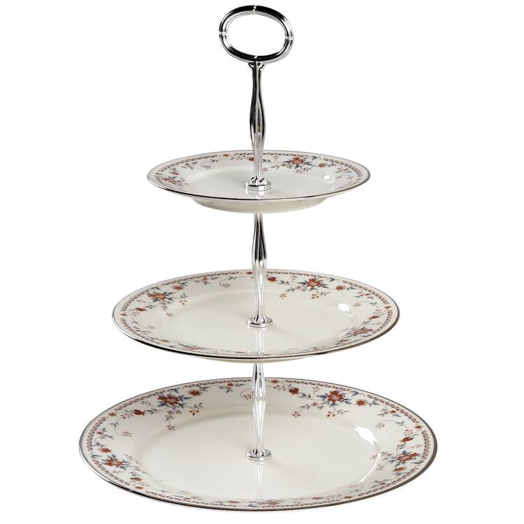 Adagio 13 7/8"-14 1/4" 3-Tiered Serving Tray(DP,SP,BB) HC