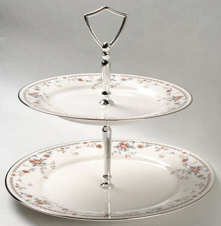 Adagio 2 Tiered Serving Tray (Dinner & Salad Plate)