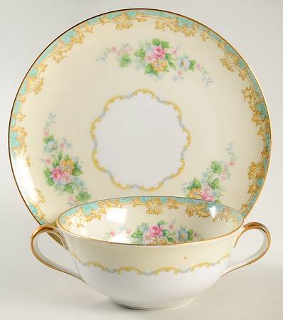 Adela Flat Cream Soup Bowl & Saucer Set
