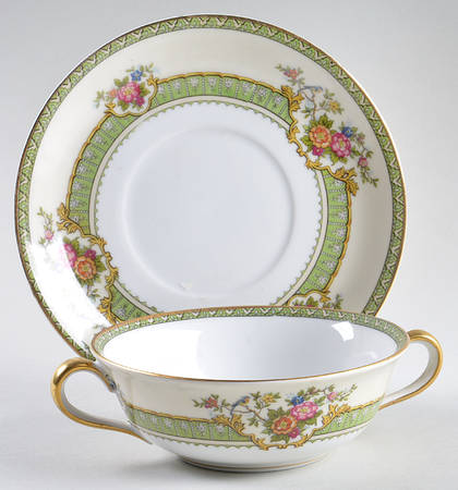 Aeolian Flat Cream Soup Bowl & Saucer Set