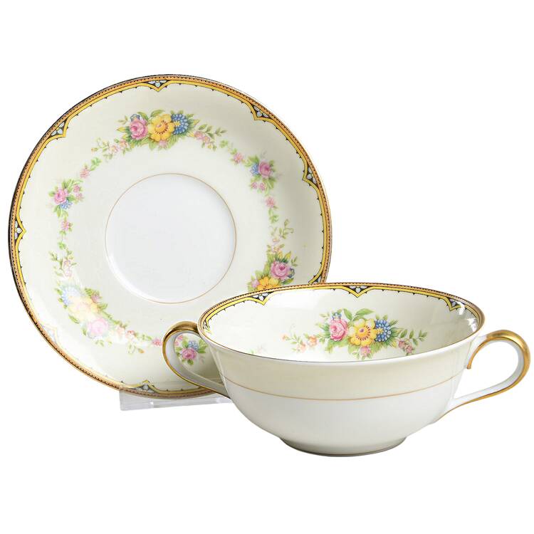 Aileen Flat Cream Soup Bowl & Saucer Set