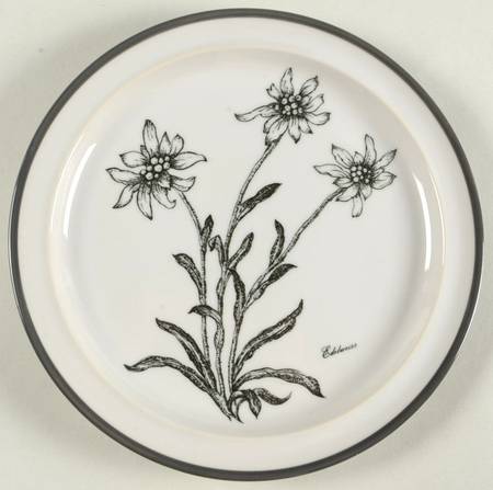 Alpine Flowers Salad Plate