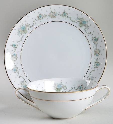 Allston Flat Cream Soup Bowl & Saucer Set