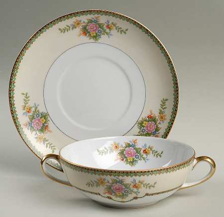 Amarillo Flat Cream Soup Bowl & Saucer Set