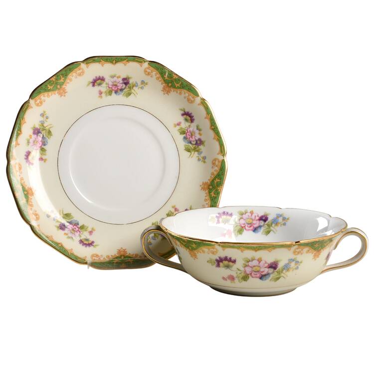 Amazon Flat Cream Soup Bowl & Saucer Set