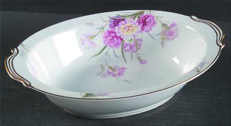 Amherst Gold Trim 10" Oval Vegetable Bowl