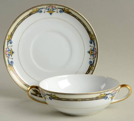 Amiston Flat Cream Soup Bowl & Saucer Set