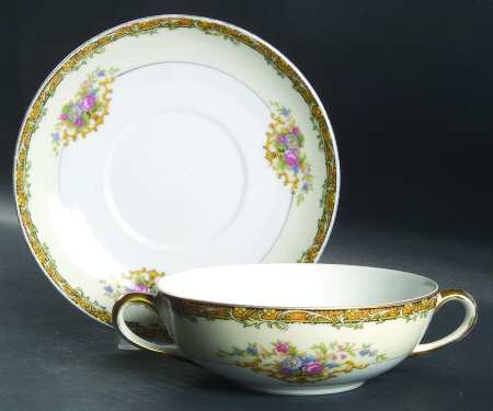 Andalia Flat Cream Soup Bowl & Saucer Set