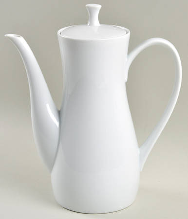 Angela White Coffee Pot & Lid