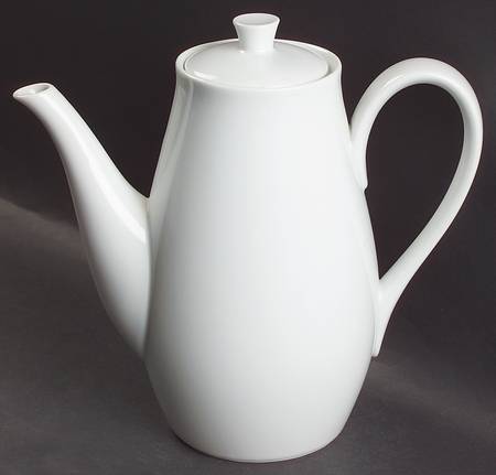 Angela White Coffee Pot & Lid