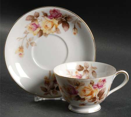 Angela Footed Cup & Saucer Set