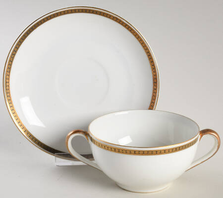 The Angora Flat Cream Soup Bowl & Saucer Set