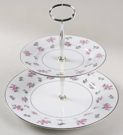 Anita 6 5/8"-10"  2 Tiered Serving Tray (Dp, Sp) HC