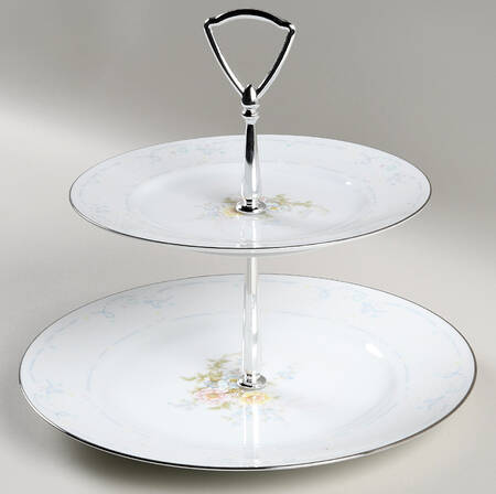 Anticipation 2 Tiered Serving Tray (Dinner & Salad Plate)
