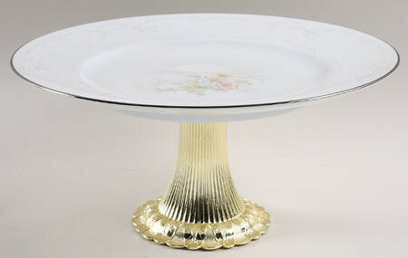 Anticipation Cake Stand with 4"-5" Metal Pedestal  Hc